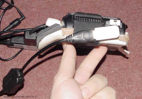 UX280P mounted and strapped to the plastic tray with all external connectors in place UX280P mounted and strapped to the plastic tray with all external connectors in place