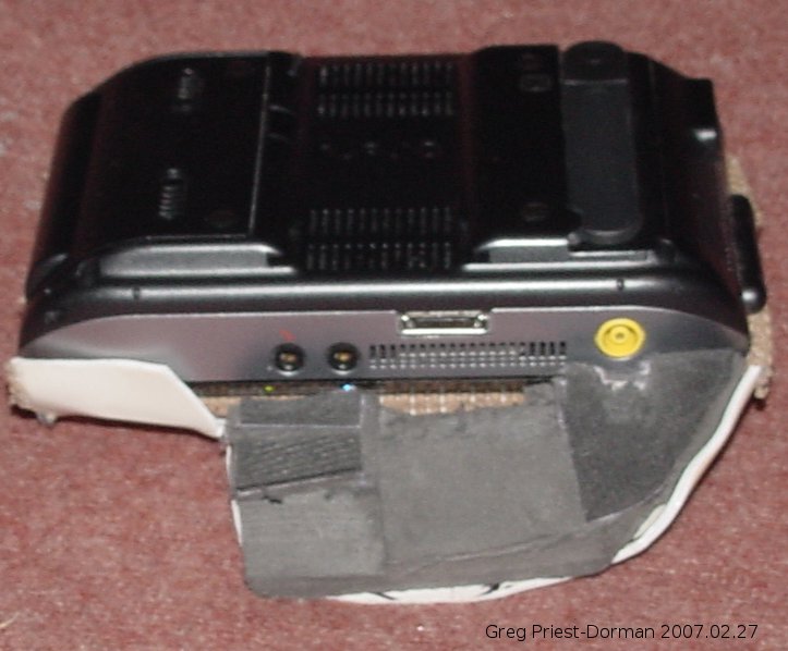 view of bottom vent of UX280P mounted in the plastic tray view of bottom vent of UX280P mounted in the plastic tray